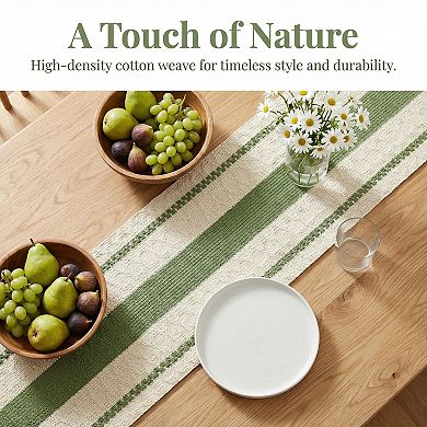 Table Runner for Kitchen Decor Farmhouse Polyester Kitchen Runner 11.8x70.9in