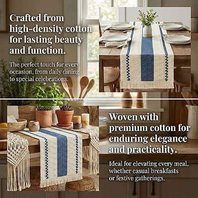 Table Runner for Kitchen Decor Farmhouse Polyester Kitchen Runner 11.8x63in