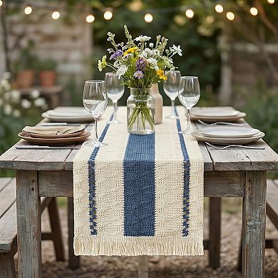 Table Runner for Kitchen Decor Farmhouse Polyester Kitchen Runner 11.8x63in