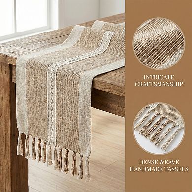 Table Runner for Kitchen Decor Home Decorations Tassel Kitchen Runner 13x63in