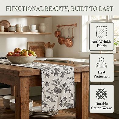 Table Runner for Kitchen Decor Birthday Decorations Long Cotton Kitchen Runneration 11.8x63in
