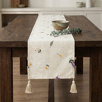 Table Runner for Kitchen Decor Decorations Polyester Kitchen Runner with Tasselation 11.8x70.9in