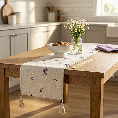 Table Runner for Kitchen Decor Decorations Polyester Kitchen Runner with Tasselation 11.8x78.7in