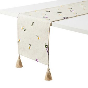 Table Runner for Kitchen Decor Decorations Polyester Kitchen Runner with Tasselation 11.8x78.7in