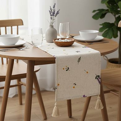 Table Runner for Kitchen Decor Decorations Polyester Kitchen Runner with Tasselation 11.8x63in