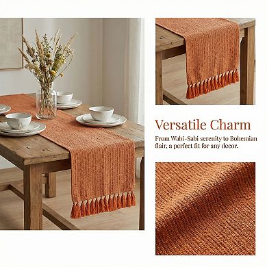 Table Runner for Kitchen Decor Birthday Decoration Washable Polyester Kitchen Runner 13x78.7in