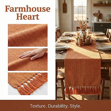 Table Runner for Kitchen Decor Birthday Decoration Washable Polyester Kitchen Runner 13x108.3in