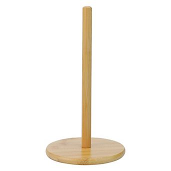 Paper Towel Holder Countertop Non Slip Base Paper Towel Dispenser Wood Kitchen Decor 11x6.3in