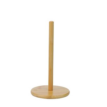 Paper Towel Holder Countertop Non Slip Base Paper Towel Dispenser Wood Kitchen Decor 11x4.9in