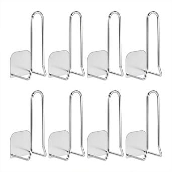 Utility Hooks 8 pc Metal Durable Hooks Wall Hooks for Hanging Adhesive Hooks1.7x4.4in