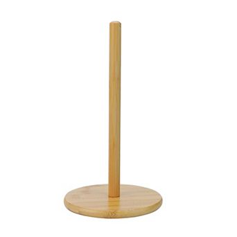 Paper Towel Holder Countertop Non Slip Base Paper Towel Dispenser Wood Kitchen Decor 11x5.7in