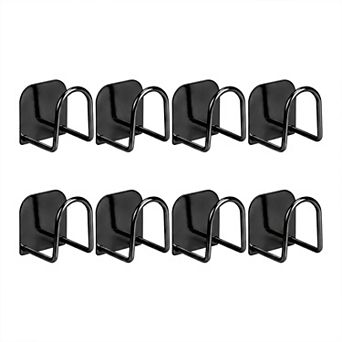 Utility Hooks 8 pc Metal Durable Hooks Wall Hooks for Hanging Adhesive Hooks1.7x1.8in