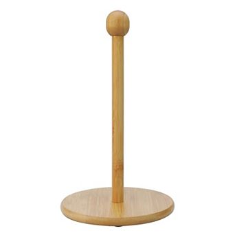 Paper Towel Holder Countertop Non Slip Base Paper Towel Dispenser Wood Kitchen Decor 11.6x5.7in