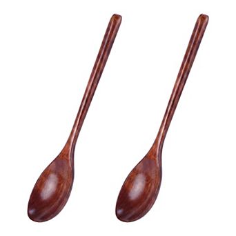 Cooking Utensil Set Wood Kitchen Utensils Cooking Spoons 2 pc 9.3x1.6in