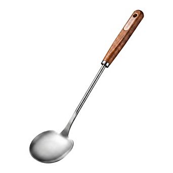 1 pc Cooking Spoon Stainless Steel Spoon for Non Stick Heat Resistant Kitchen Spoon 15.8x4.3in