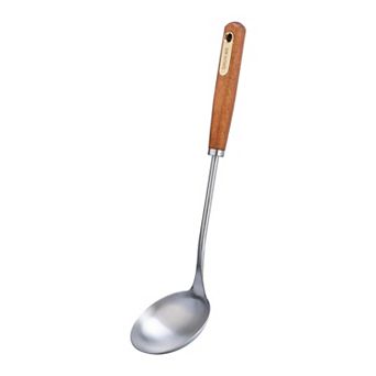 1 pc Cooking Spoon Stainless Steel Spoon for Non Stick Heat Resistant Kitchen Spoon 14.8x3.7in