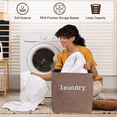 1Pc Laundry Hamper, Collapsible Laundry Basket with Handles