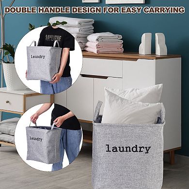 1Pc Laundry Hamper, Collapsible Laundry Basket with Handles