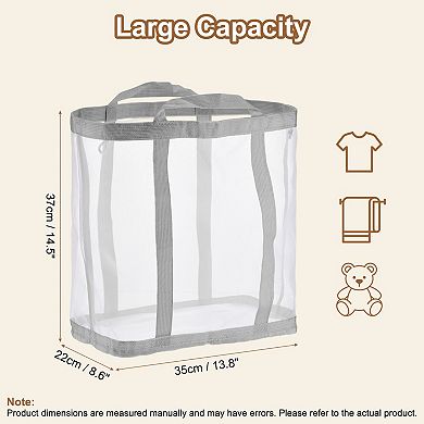 1Pc Collapsible Laundry Basket,Mesh Hamper with Handles