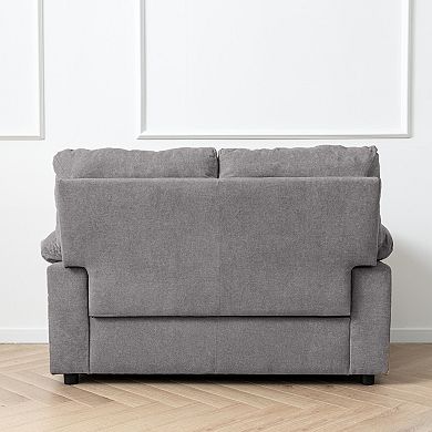 52.36" Modern Chenille Modular Loveseat