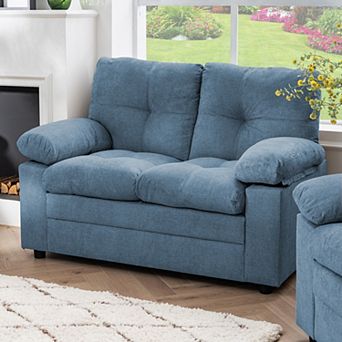 52.36" Modern Chenille Modular Loveseat