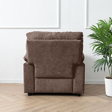 31.49" Modern Chenille Chair with Removable Armrests