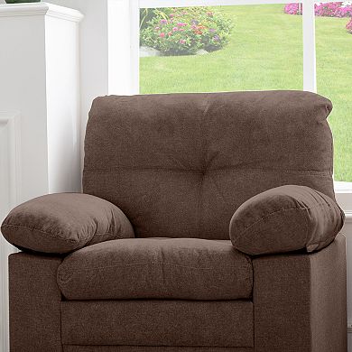 31.49" Modern Chenille Chair with Removable Armrests