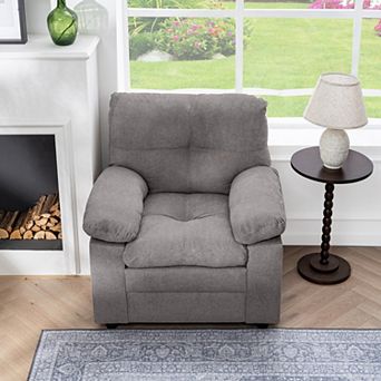 31.49" Modern Chenille Chair with Removable Armrests