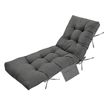 Chaise Lounge Chair Cushion for Outdoor Furniture, Pool, Balcony, Beach, Lawn, Deck, Resort
