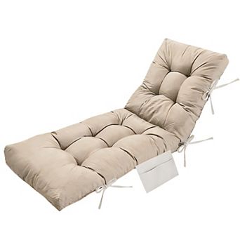 Chaise Lounge Chair Cushion for Outdoor Furniture, Pool, Balcony, Beach, Lawn, Deck, Resort
