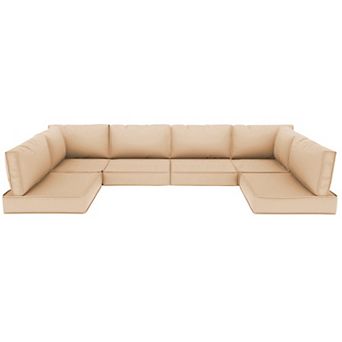 14 pc Outdoor Cushions for Patio Furniture Sectional Couch Cushions Replacement Sofa Cushions