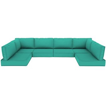 14 pc Outdoor Cushions for Patio Furniture Sectional Couch Cushions Replacement Sofa Cushions