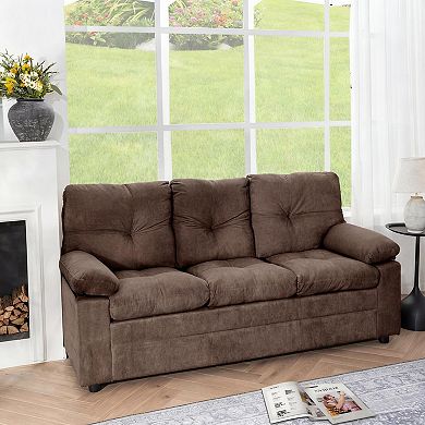 75.59" Modern Chenille Fabric Sofa