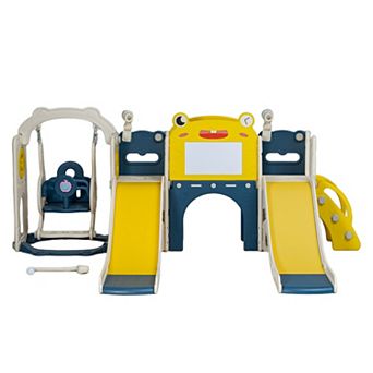12-In-1 Indoor/Outdoor Playground Slide And Swing Set