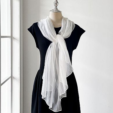 Women Lightweight Solid Color Fashion Scarf Elegant Long Wrap Shawl