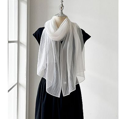 Women Lightweight Solid Color Fashion Scarf Elegant Long Wrap Shawl