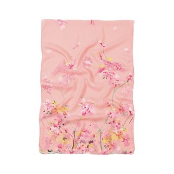 Women Floral Print Lightweight Chiffon Scarf Soft Sheer Fashion Shawl Wrap
