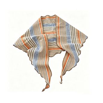 Striped Triangle Scarf Lightweight Soft Neck Head Scarf Casual Layering Wrap