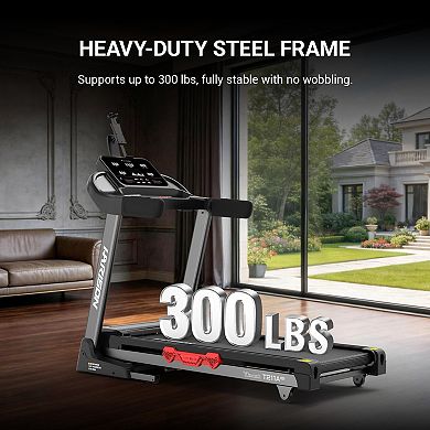 HARISON Folding Treadmill for Home, Auto Incline Running Machine with Bluetooth & App (HRK-T211A）