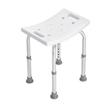 Adjustable Shower Chair with Handles, 350 lbs Capacity Non-Slip Bathtub Stool