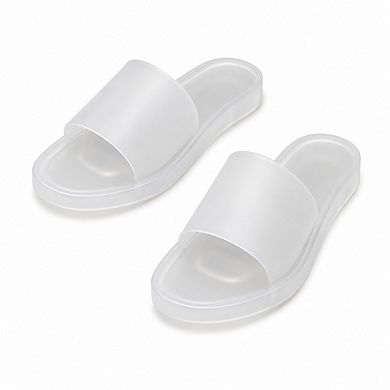 DIANA-1 Minimalist Jelly Open Toe Slide Sandals Slippers