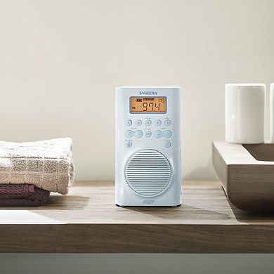 Sangean SG‑100 Waterproof Shower Radio with Rugged Compact Design