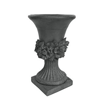 Classic Garden Urn Planter for Outdoor & Indoor Plants, Antique Gray