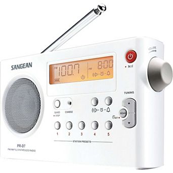 Sangean PR-D7 AM/FM Digital Rechargeable Portable Radio with Digital Tuning