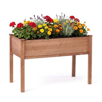 48x24x30 inch Raised Garden Bed with Legs, Elevated Wooden Planter Box