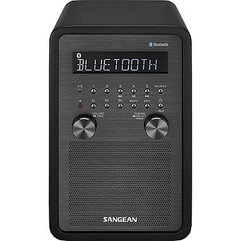 SANGEAN WR‑50 AM/FM‑RDS Bluetooth Wood Cabinet Tabletop Radio with DSP Tuner