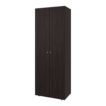 2-Door 4-Shelf Armoire,Modern Freestanding Wardrobe for Bedroom Living Room Home Organization