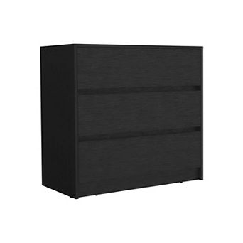 31"H 3 Drawers Dresser,Sleek Smooth Metal Rail Chest of Drawers for Bedroom Living Room Home Use