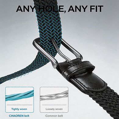 Men's Braided Stretch Golf Belt 1 3/8", Versatile for Daily Use
