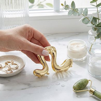 Women's Sculptural Hair Clip with Curved Open Shape and Polished Finish